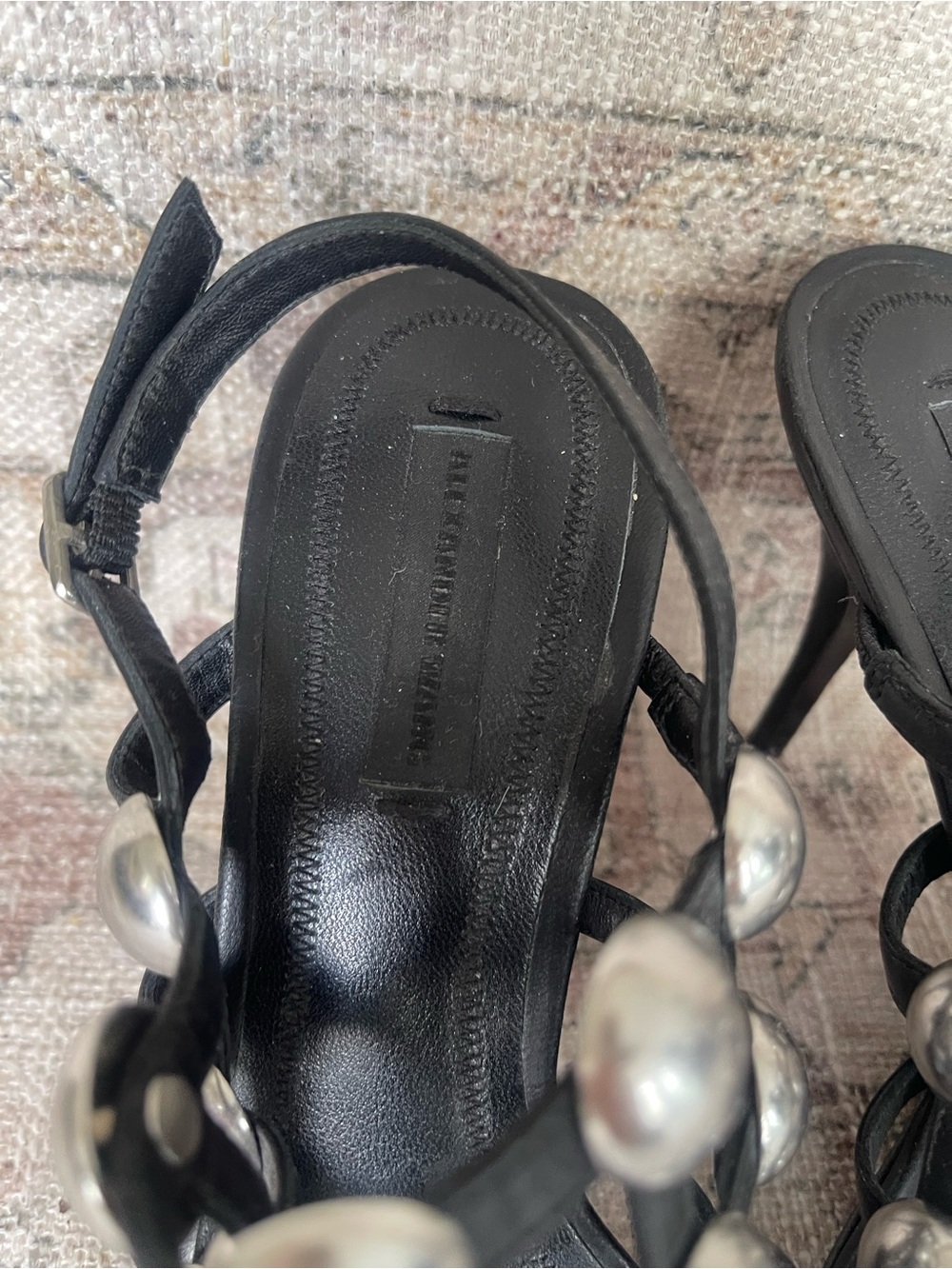 Alexander Wang Black Rubie Pearl Slingback Heels - Picture 2 of 11
